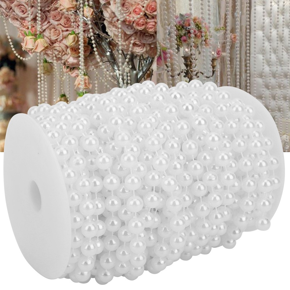 10mm Pearl Bead String 20m ABS Faux Pearl Bead Clothing Accessories For DIY