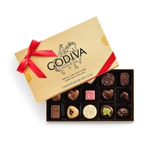 Godiva Red Bow Gold Assorted Chocolate Gift Box, Belgian Dark and Milk Chocolate