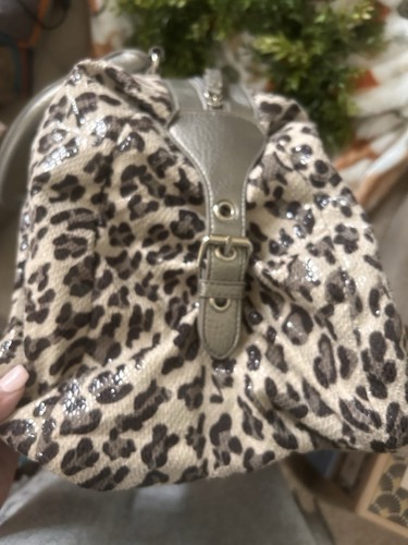 Bueno Vintage Leopard Animal Print Duffle Bag, Carry On - Picture 6 of 9