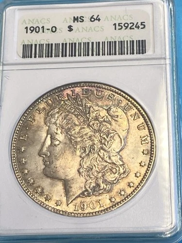 1901-O Morgan Silver Dollar ANACS MS64 Old Holder