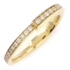 Tiffany & Co. Ring Lock Full Pave Diamond 750(18K) Yellow Gold US4