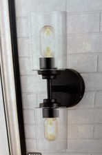 JONATHAN Y JYL9548A Giles 16" 2-Light Farmhouse Industrial Iron Cylinder LED {64