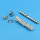 Stockschraube V2A Edelstahl Set M6 - M12 V2A Mutter Hutmutter Scheibe Dübel