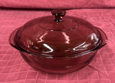Vintage Pyrex Amber 1.5L Glass Dish 023 with Lid 023C NICE