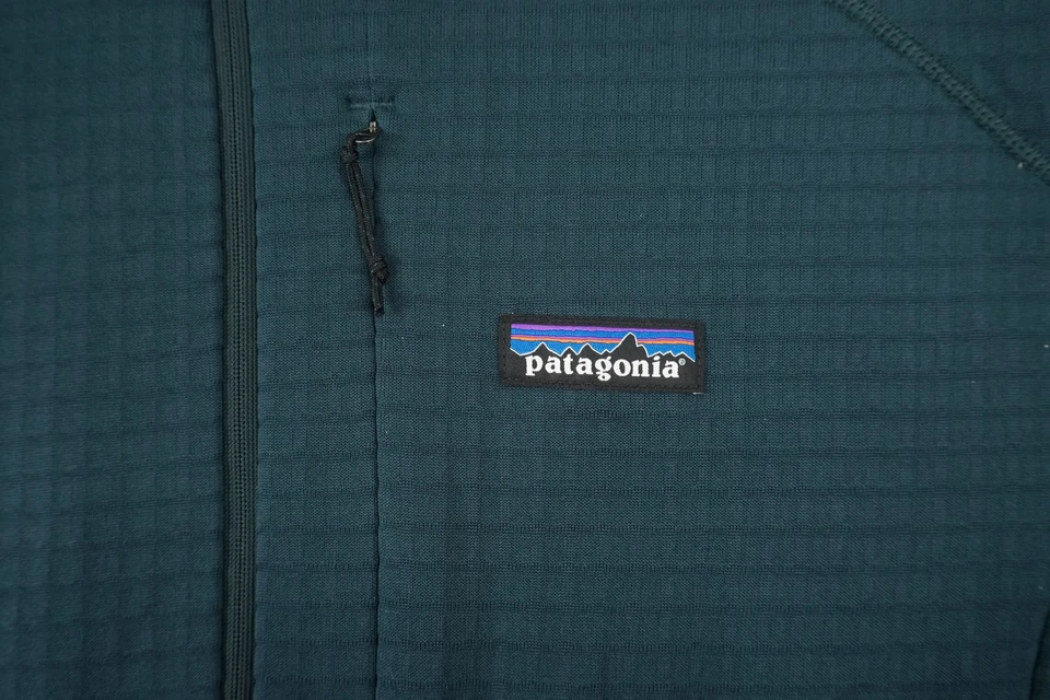 Pullover polar Patagonia R1 media cremallera en verde cascada - talla grande (40101) Foto 3 de 4