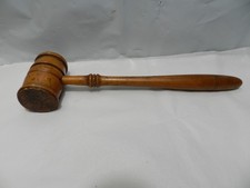 Vintage Judge Auction Lawyer Hammer Wooden Mallet Gavel 12  Long  Z81S 