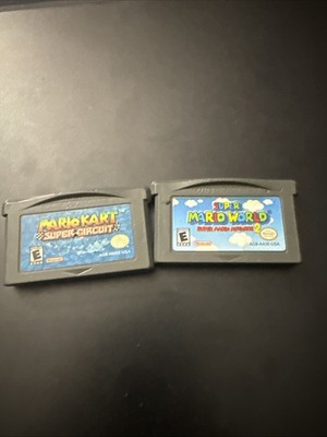 Super Mario World + Mario Kart Super Circuit Gameboy Advance! Two Pack
