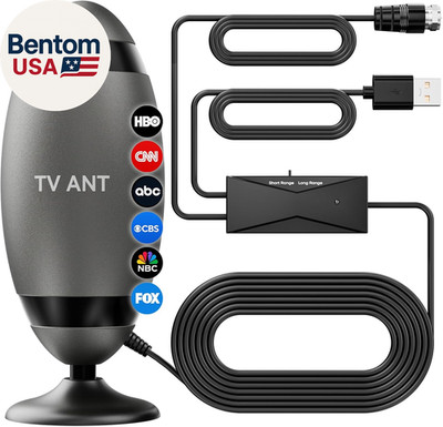 Indoor TV Antenna with Signal Booster 16FT Cable for 4K HDTV Channels