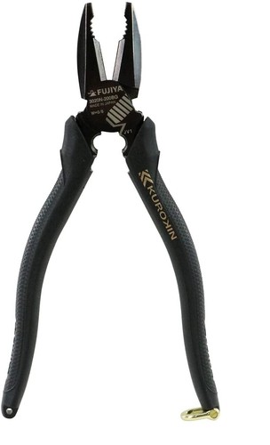 FUJIYA HIGH LEVERAGE SIDE CUTTING PLIERS "KUROKIN" 3020N-200BG MADE IN JAPAN - Picture 2 of 3