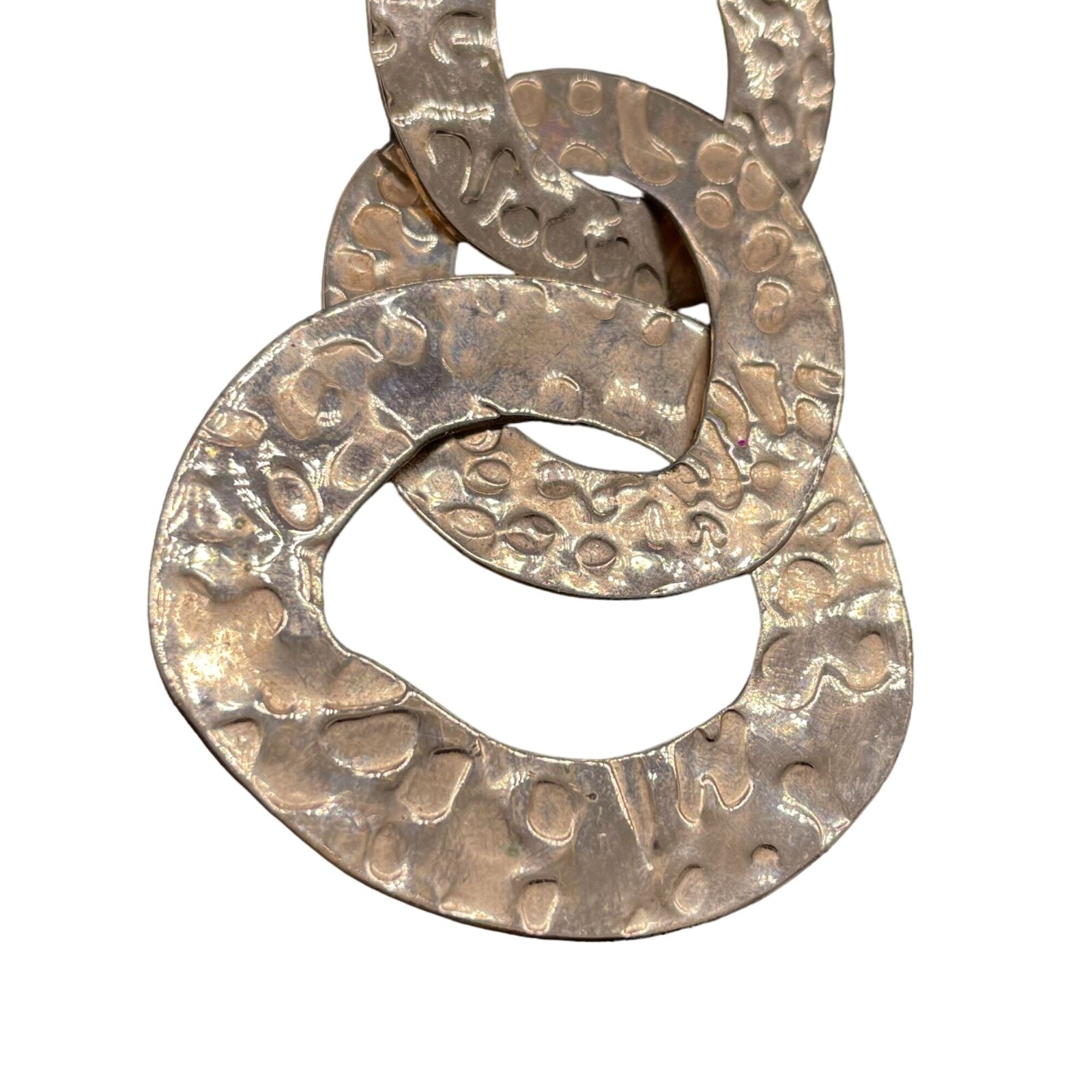 Hammered Interconnected Circles Open Dangle Drop … - image 2