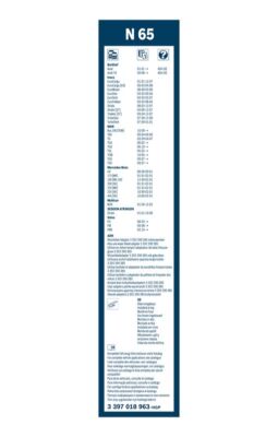 Bosch 3397018963 Spazzola Tergicristallo - 650 Mm, Progettata Per Utilizzo Intuitivo E Sicuro