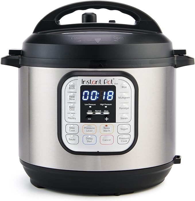 Instant Pot Duo 7-in-1 Electric Pressure Cooker - Stainless Steel/Black, 8Qt...-image