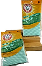 NEW SEALED 2X 6Pks Arm & Hammer Wipes Non-Woven Fiber Cloths (12 Cloths Total)