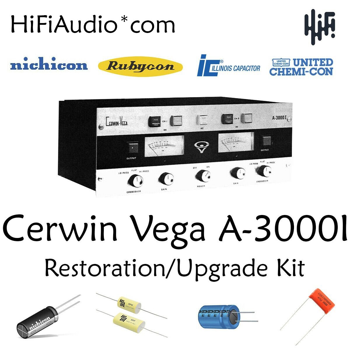Cerwin Vega A3000i Amplifier Restoration Kit repair upgrade recap