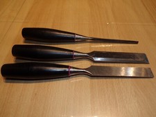 Ensemble de 3 ciseaux à bois ( lame 25 , 20 et 6 cm de large ) 25 et 26 cm long