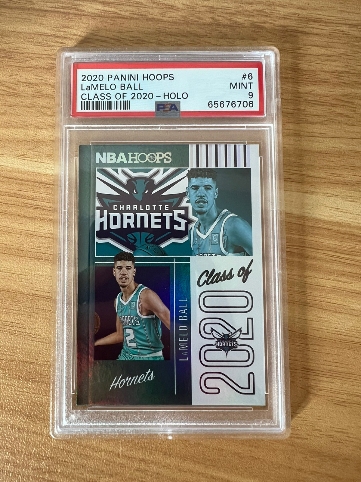 2020 Panini Hoops 6 Lamelo Ball Class of 2020 Holo Rookie Card - PSA 9