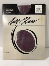 Vintage BILL BLASS Opaque Sandalfoot Pantyhose Stockings Burgandy Size B Nylons