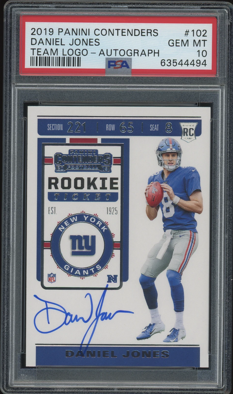 Daniel Jones trading card