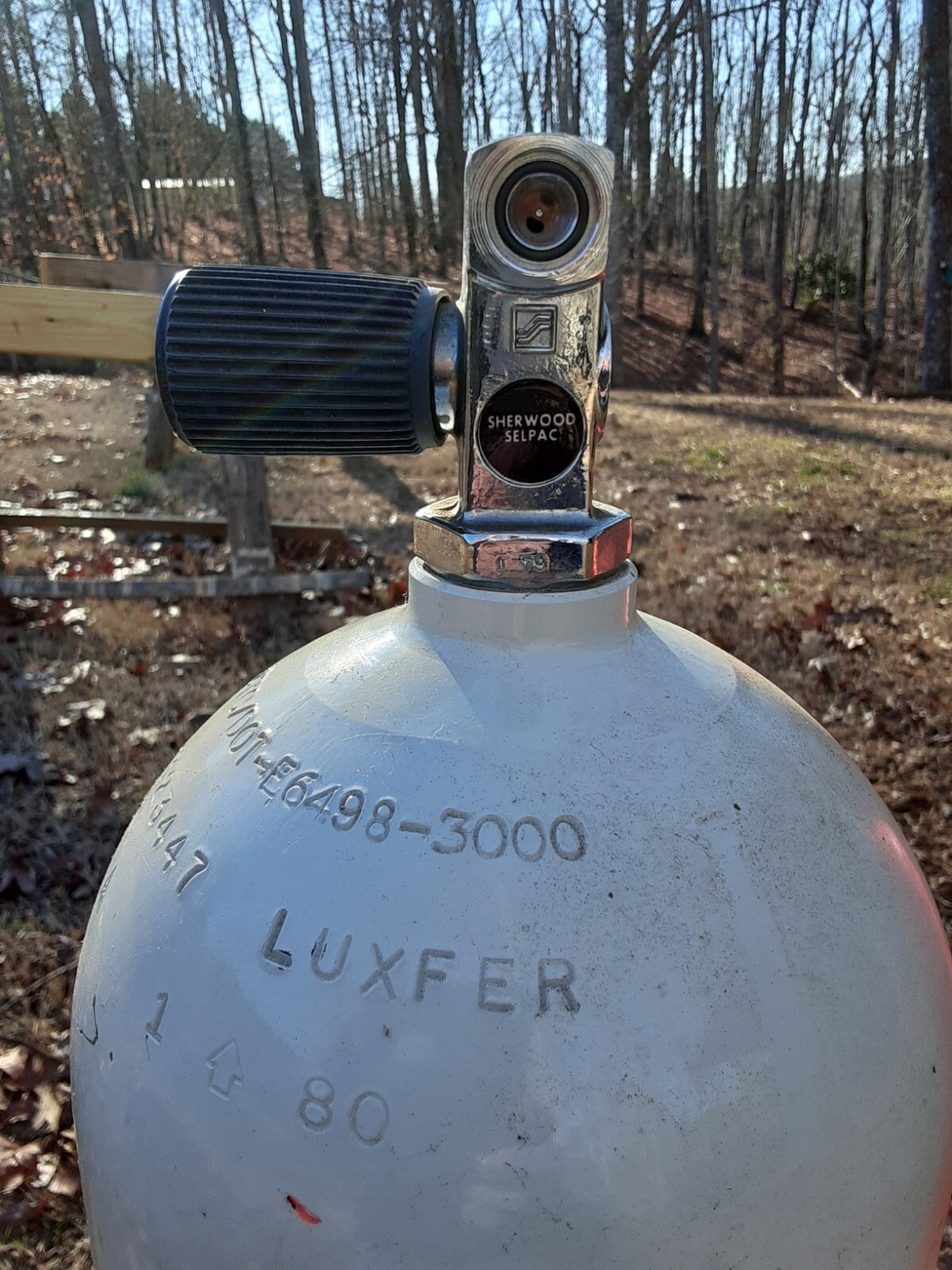 Lightly used Luxfer 80cF Scuba Tank "White Color" Cylinder With 3000PSI