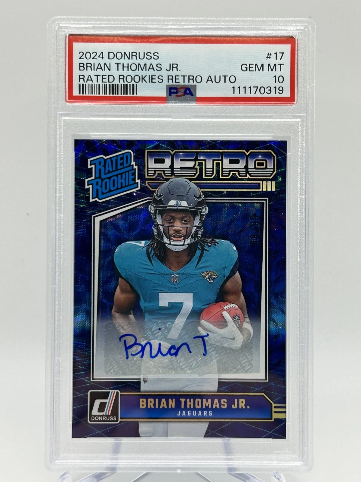 Brian Thomas Panini Donruss Rated Rookies Retro Autographs #17 Base