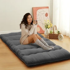 Japanese Futon Floor Mattress, Twin/Full/Queen Size Mattress Floor Sleeping Mat