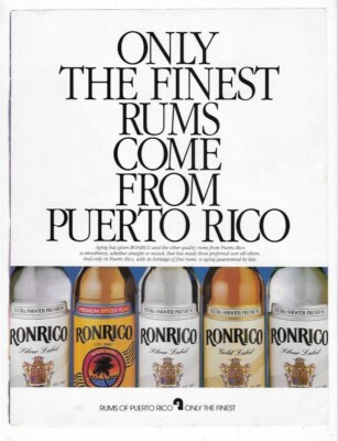 Ronrico Puerto Rican Rum ''Only the Finest'' & Corel Draw Egghead 1995 Vintage Ads