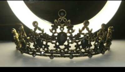 Tiara black gothic wedding prom bridal vintage queen  display picture 3
