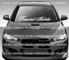 Financial Mistake Sticker Decal - Jdm Lowered Stance Low Drift Slammed Turbo