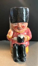 Vintage LARGE Staffordshire Shorter & Son Guardsman L/S Toby Jug Mug England