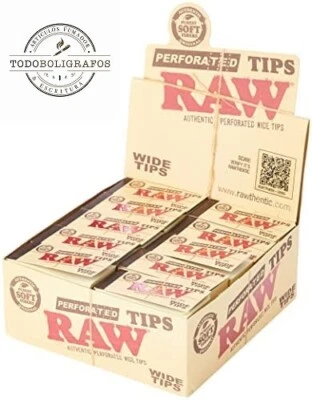 Filtri cartone RAW Larghezza - 50 Tips . tips perforated Raw Filtri in carta.