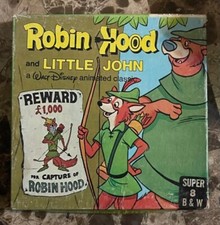 WALT DISNEY HOME MOVIES ROBIN HOOD AND LITTLE JOHN SUPER 8MM B W MOVIE