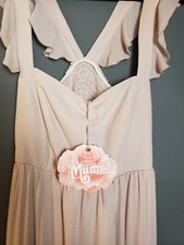 New SHOW ME YOUR MUMU June Maxi Dress Medium Dusty Blush Crisp Bridesmaid Summer