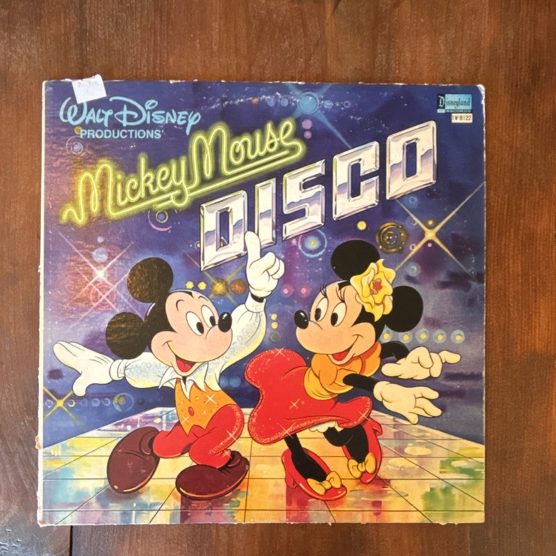 Disneyland Mickey Mouse Disco Vinyl Record 1979 Minnie Donald Goofy Chip Dale