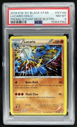 Pokemon XY Promos Lucario 2016 Holo #XY140 PSA 8