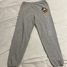 Vintage Disney World Mickey Mouse Gray Sweatpants Size Large