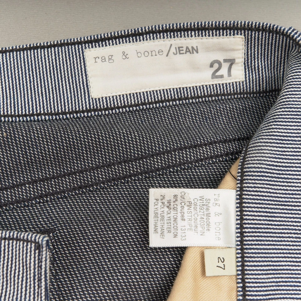 Rag & Bone Tomboy Jeans Women’s 27 Pinstripe Skinny Mid Rise Denim - Image 4 of 4