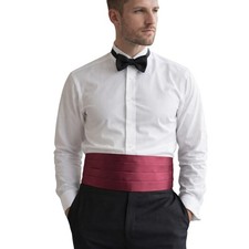 Brooks Brothers Burgundy Silk Cummerbund, Size S  M vintage 1990s