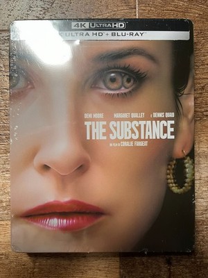 The Substance w. Steelbook (4K UHD + Blu-ray, EU Import, Region Free) *NEW*