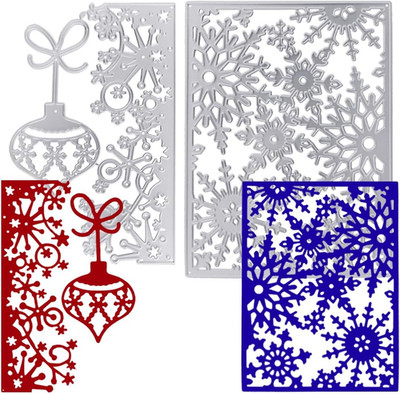 2 PCS Dies for Christmas Card Making,  Snowflake Metal Die Cuts Christmas Lanter