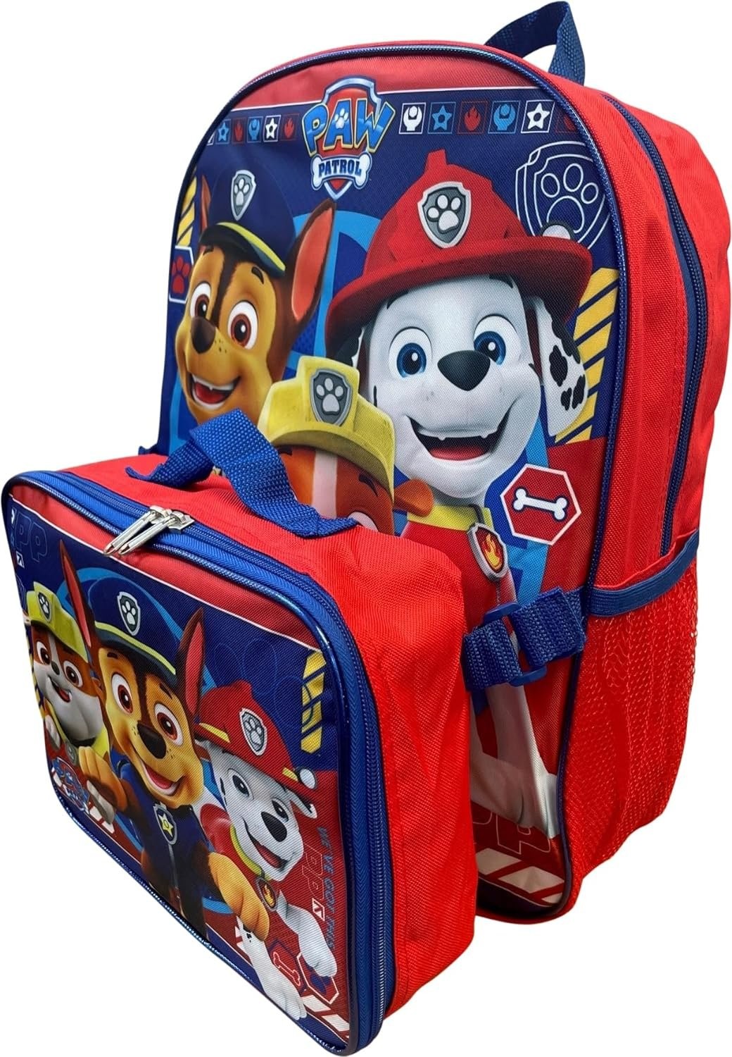 Ruz Paw Patrol Boy's 16 Inch Backpack With Removable Matching Lunch Box Set...