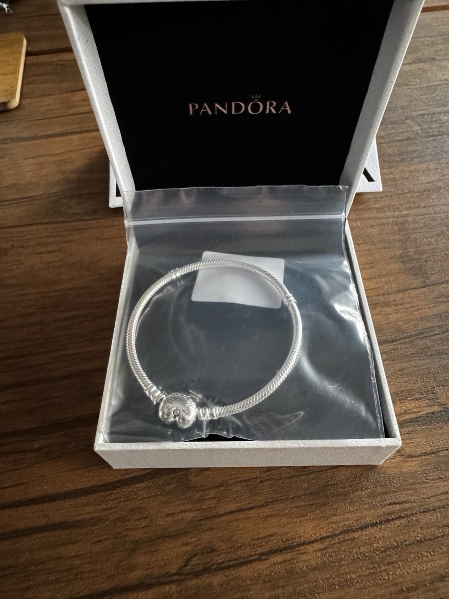 PANDORA Moments Heart Clasp Snake Chain Bracelet 18cm for sale