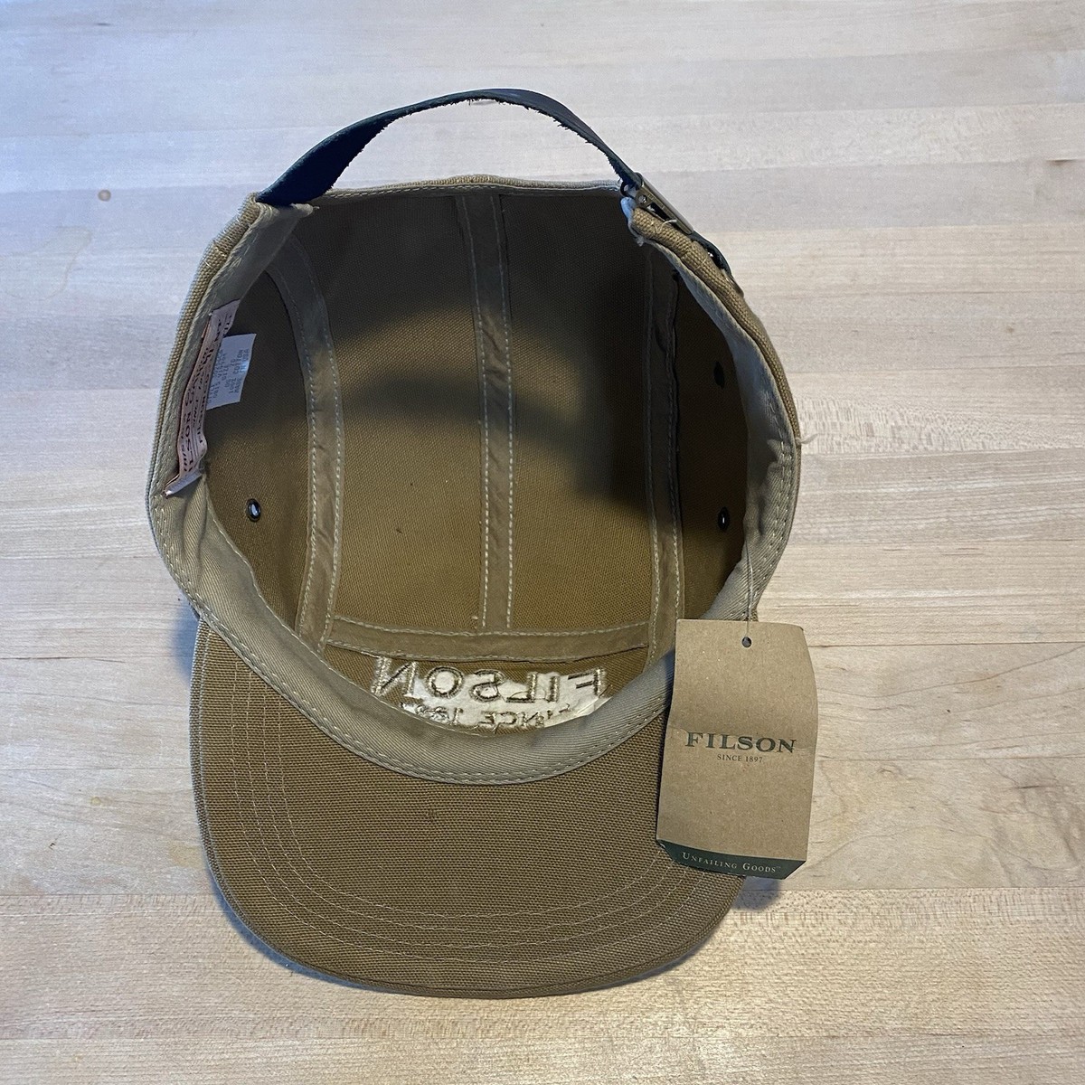 Filson Cotton Canvas 5 Panel Cap - New With Tags - Rugged Tan