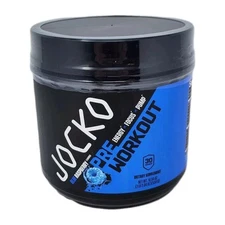 Jocko Pre Workout Powder 30 Servings - Blue Raspberry - Size: 18.84 oz 