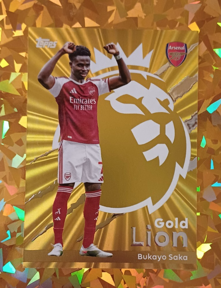 SAKA☆ページ TOPPS PREMIER LEAGUE 2026 - GOLD LION (GL1 ) BUKAYO SAKA ARSENAL