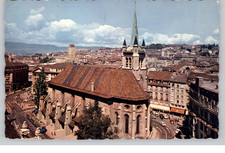 Lausanne Ouchy Place et Eglise Saint-Francois 634 Postcard