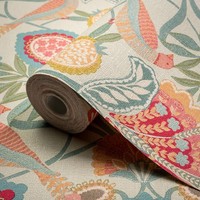 Grandeco Vliestapete A84701 Orange Matt Botanisch Orientalisch Damask
