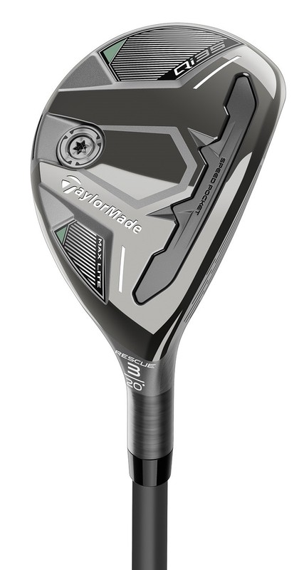TaylorMade Qi35 Max Lite Rescue Demo 23* 4H Hybrid Stf Mitsu Kai'li Blue Excnt