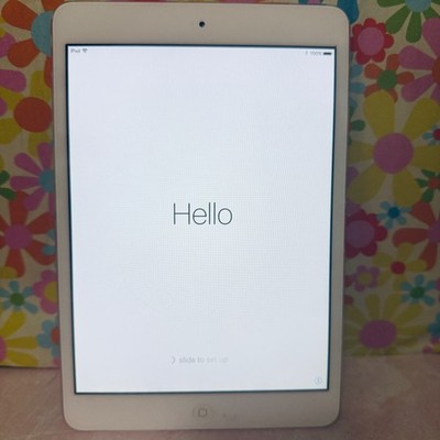 Apple iPad mini A1454 16 GB, Wi-Fi + 4G, 7.9 in - White/Silver- Factory Reset