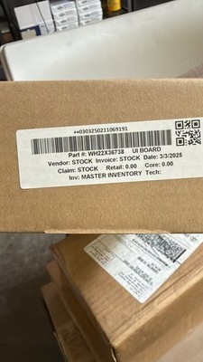 GE Top Load Washer UI Board 655V WH22X36738