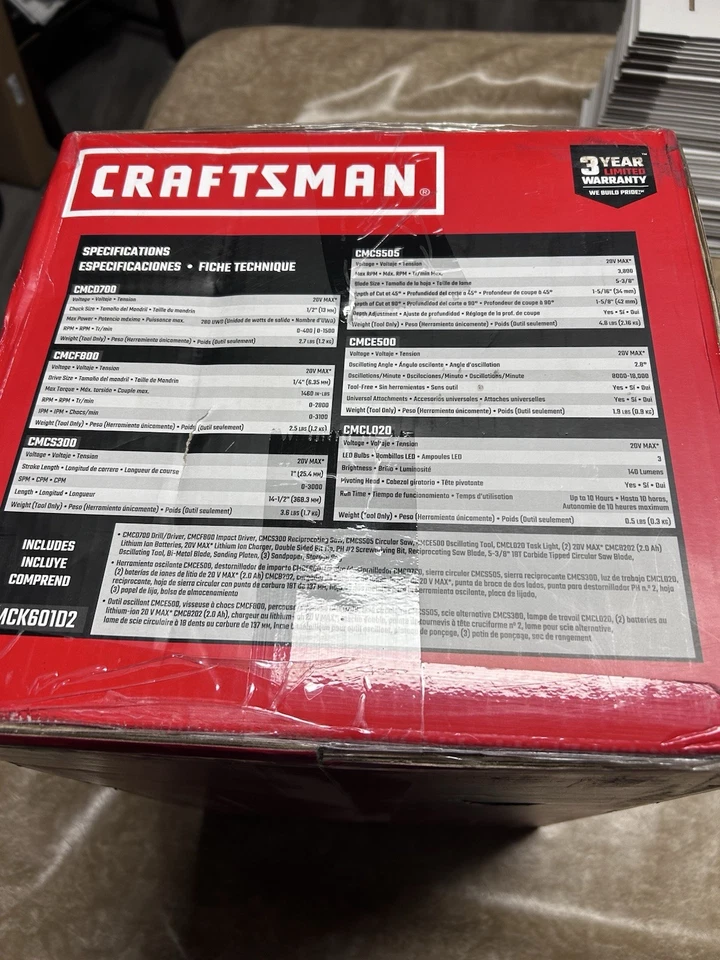 Craftsman V20 6 Tool Combo Kit - Image 3 of 4
